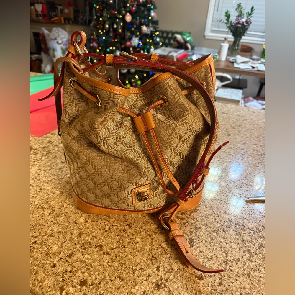 Dooney & Bourke Maritime Drawstring Brown Repair Bag